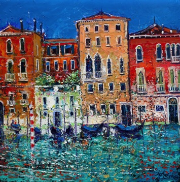 Grand Canal Reflections Venice 30x30